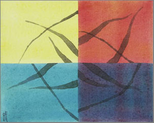 Bild 1 von WV-Nr: 2008-22'Wellenbrecher'' 2022, 26 x 30 cm, Acryl auf Leinwand