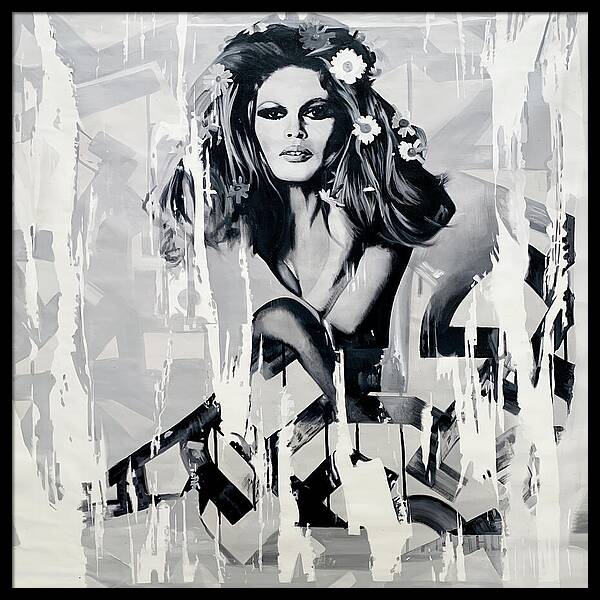 Bild 1 von Hommage Brittge Bardot Black and White 90 cm x 90 cm Leinwand