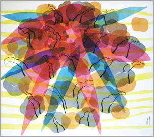 Bild 1 von WV-Nr: 2016-02 'Blütenstand'' 2016, 70 x 80 cm, Acryl auf Leinwand