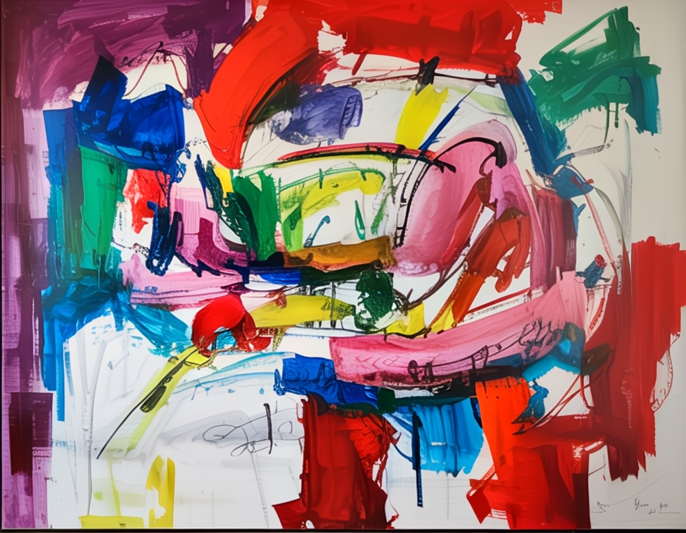 Bild 1 von Premium - XXL Galerie Rahmen - Lila - Expressionismus Abstrakt