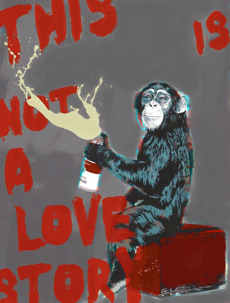 Bild 1 von Motiv  Banksy Hommage -This is not Love - Red by Felix von Altersheim