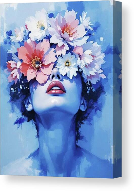 Bild 1 von Abstrakte Weibliche Portrait - Farbe Blau Flora 12