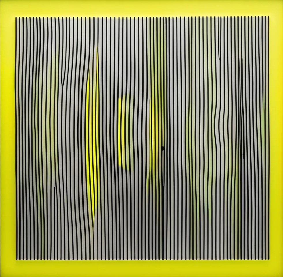 Bild 1 von Geometrie-  Bauhaus - Abstrakt - M36  / (Größe) 80x80 cm 2 cm Leinwand gespiegelt