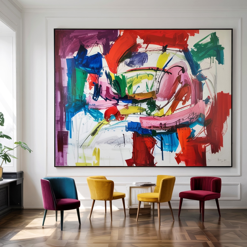 Bild 1 von Premium - XXL Galerie Rahmen - Lila - Expressionismus Abstrakt