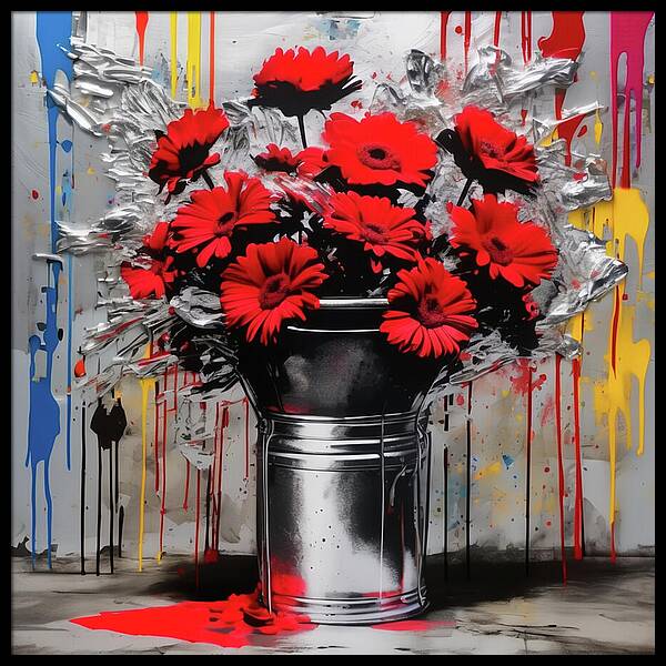 Bild 1 von Premium - Galerie Rahmen -  We need Flower - Red - Street Art