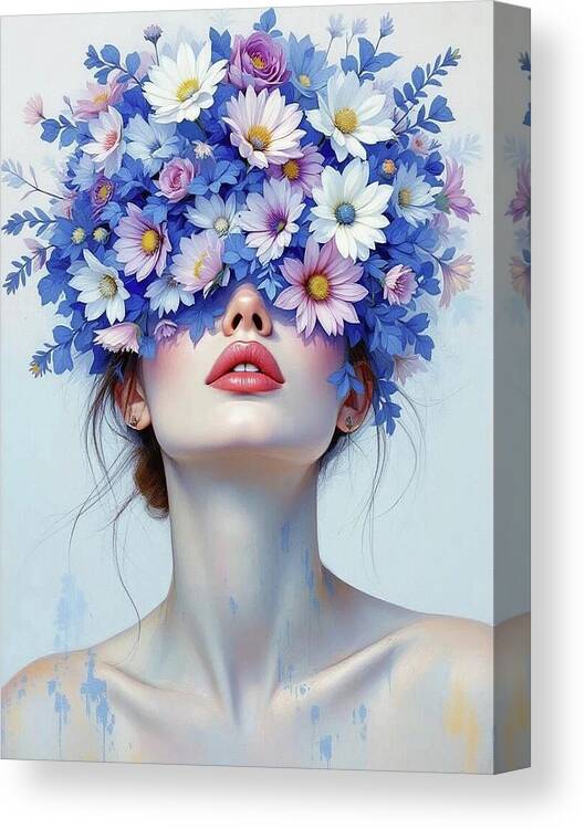 Bild 1 von Abstrakte Weibliche Portrait - Farbe Blau Flora 10