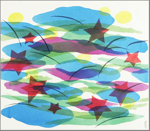 Bild 1 von WV-Nr: 2012-03 'Sternekreis'' 2012, 70 x 80 cm, Acryl auf Leinwand