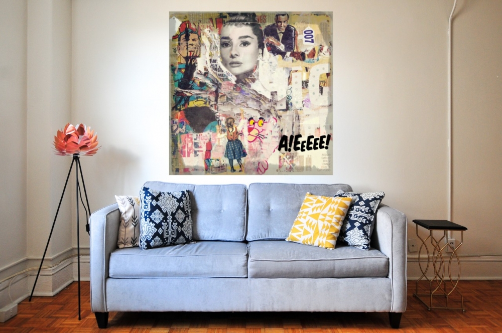 Bild 1 von Motiv Audrey Hepburn vs. James Bond Collage  by Felix von Altersheim