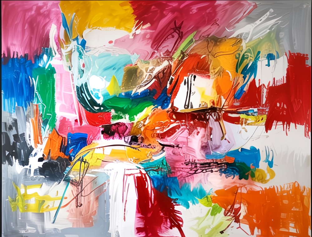 Bild 1 von Premium - XXL Galerie Rahmen - Rainbow - Expressionismus Abstrakt