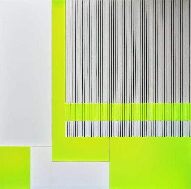 Bild 1 von Geometrie-  Bauhaus - Abstrakt - M38  / (Größe) 40x40 cm 2 cm Leinwand gespiegelt