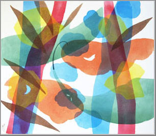 Bild 1 von WV-Nr: 2016-01''Maskenball'' 2016, 70 x 80 cm, Acryl auf Leinwand