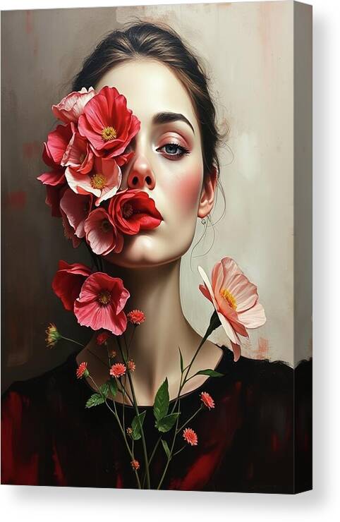 Bild 1 von Abstrakte Weibliche Portrait - Farbe Rot Flora 06