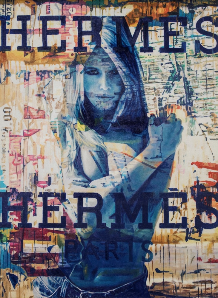 Bild 1 von Plakativ Hermes Claudia XXL Format 110 cm x 150 cm Leinwand