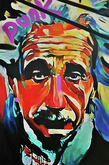 Bild 1 von Motiv Albert Einsten Punk  - Blue Hair - Felix von Altersheim