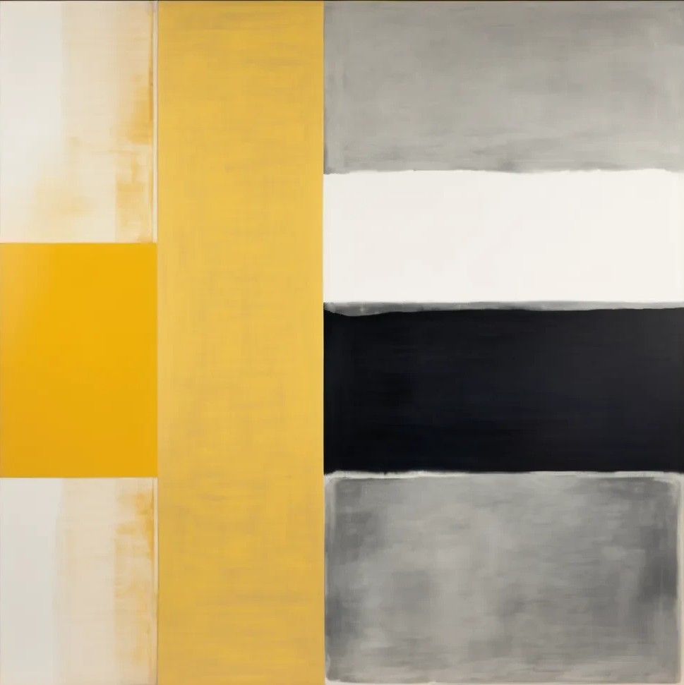 Bild 1 von Geometrie-  Bauhaus - Abstrakt - M33  / (Größe) 40x40 cm 2 cm Leinwand gespiegelt