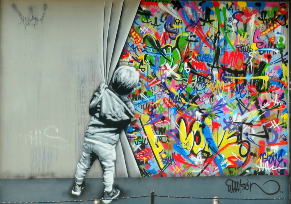 Bild 1 von Hommage Banksy Little Boy 180 cm x 120 cm  XXL Version