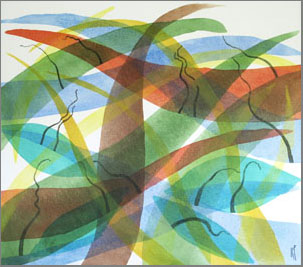 Bild 1 von WV-Nr: 2015-02 'Blüte'' 2015, 70 x 80 cm, Acryl auf Leinwand