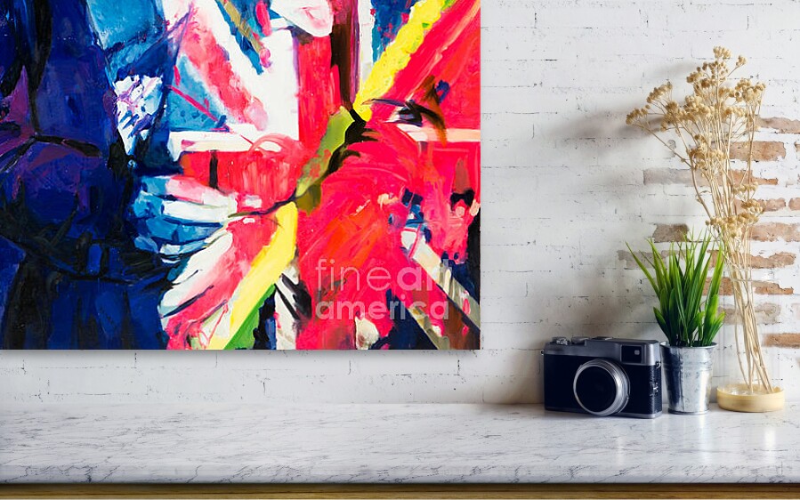 Bild 1 von Motiv David Bowie the Duke Flag blau by Felix von Altersheim