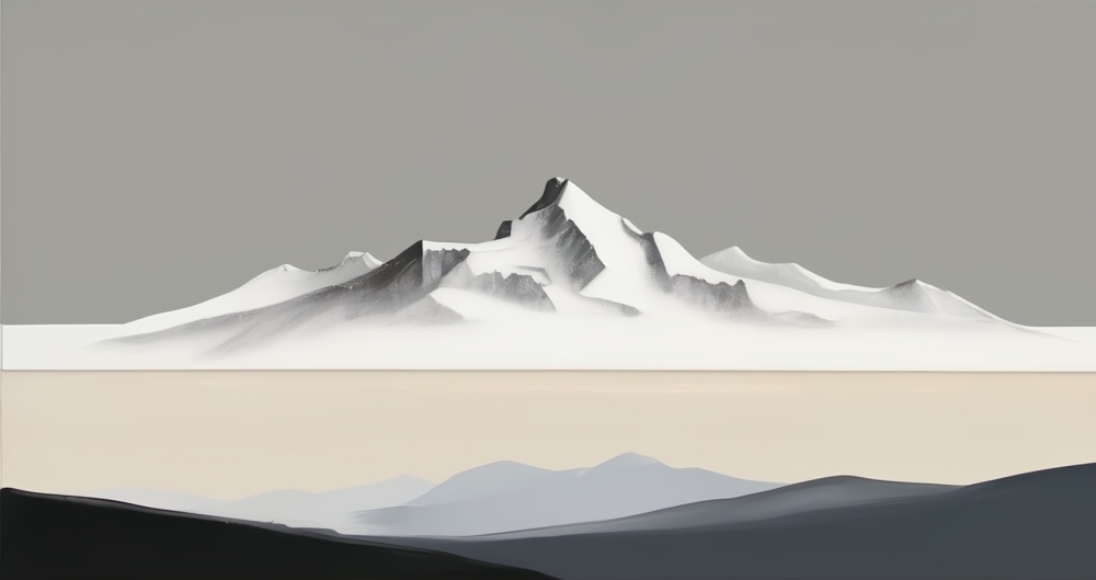 Bild 1 von Mont Blanc Malerische Berglandschaft - Minimalismus 02 by Team W 32