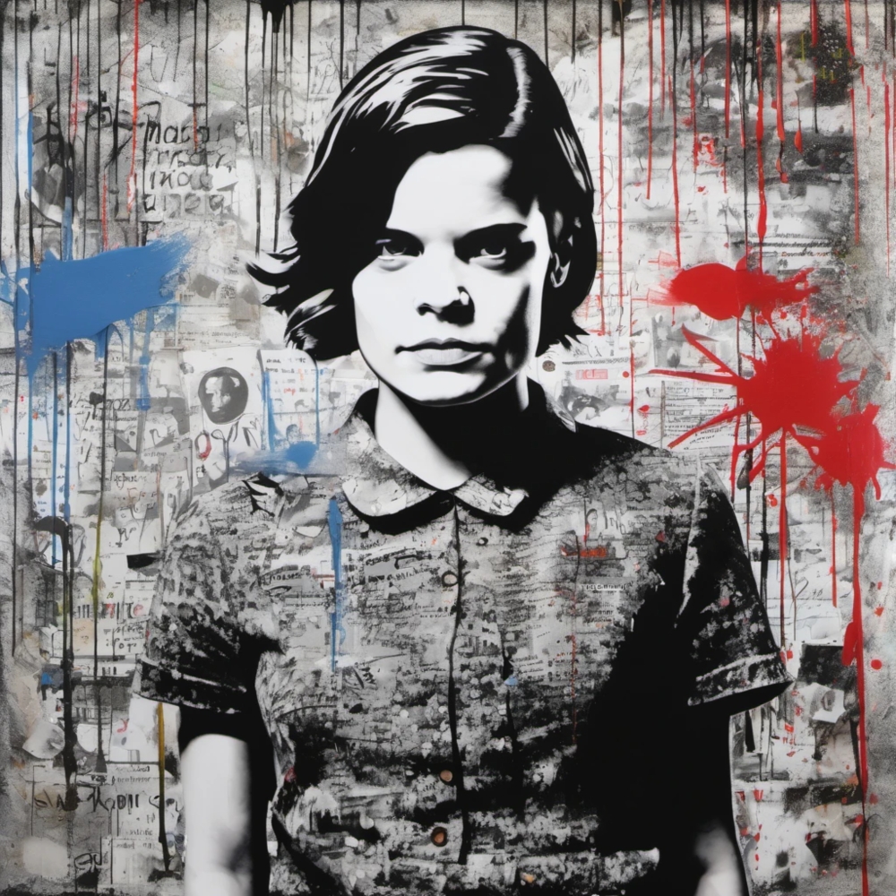 Bild 1 von Hommage Sophie Scholl - weisse Rose 90 cm x 90 cm Leinwand