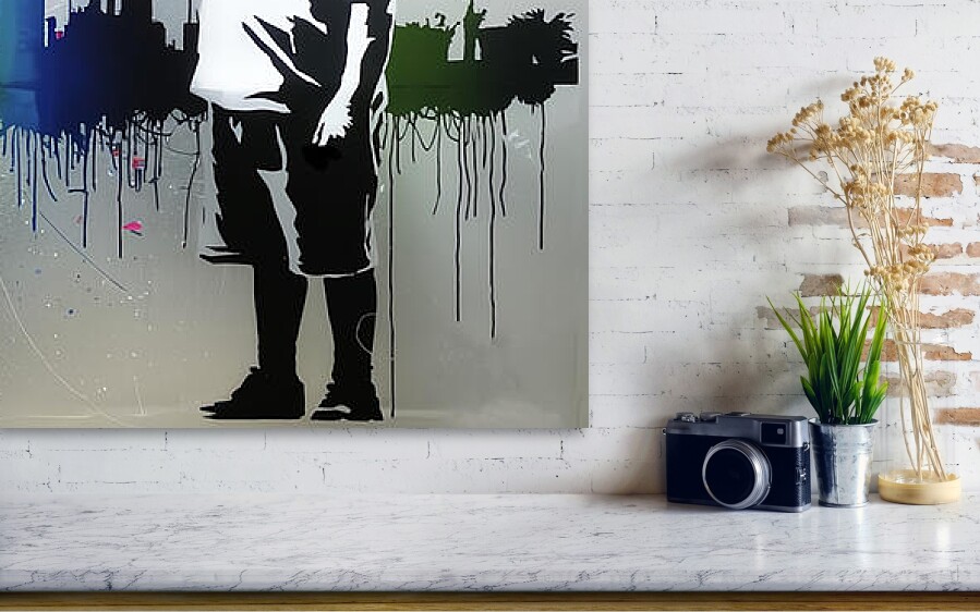 Bild 1 von Hommage Banksy - Skyline -  I Love Paris - Silber Edition