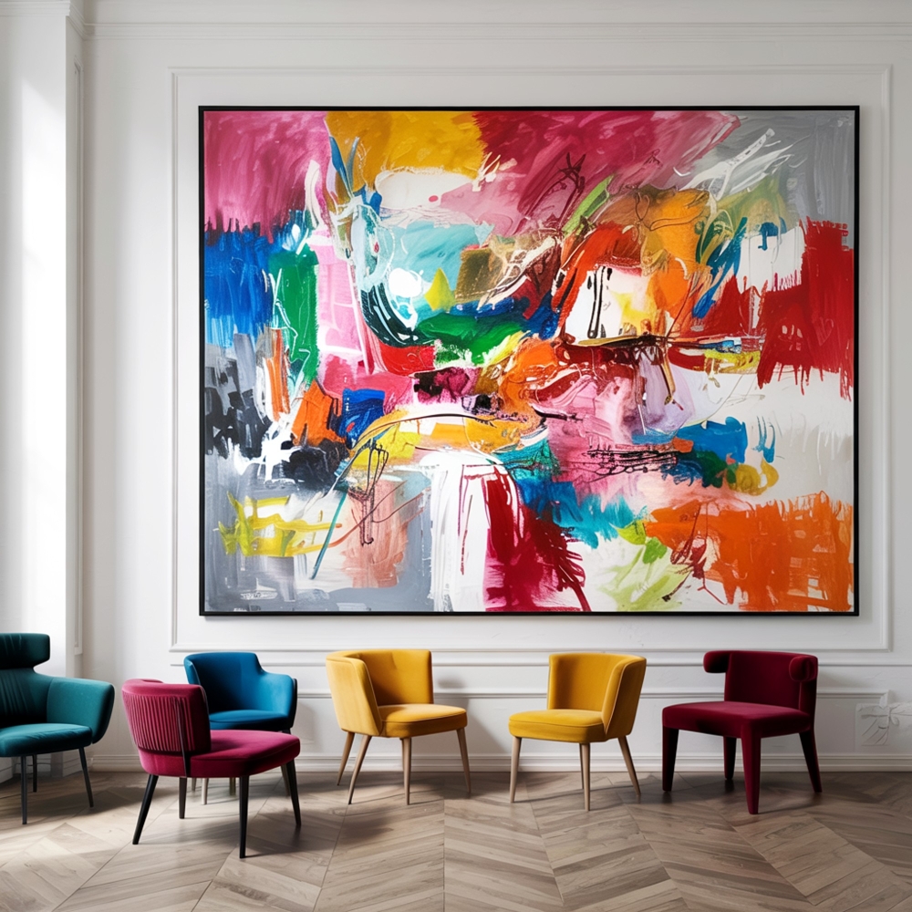 Bild 1 von Premium - XXL Galerie Rahmen - Rainbow - Expressionismus Abstrakt