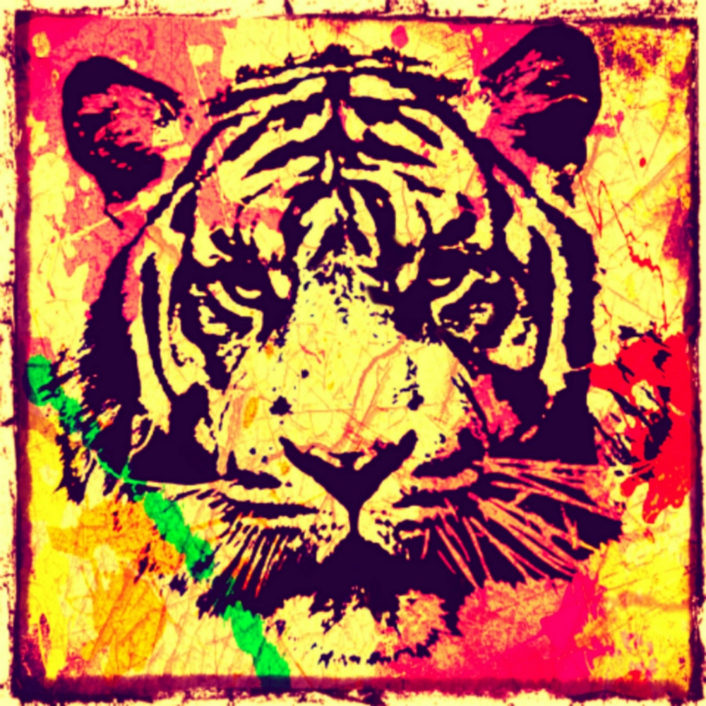 Bild 1 von Motiv Tiger Splash 01 - Red - Yellow by Felix von Altersheim