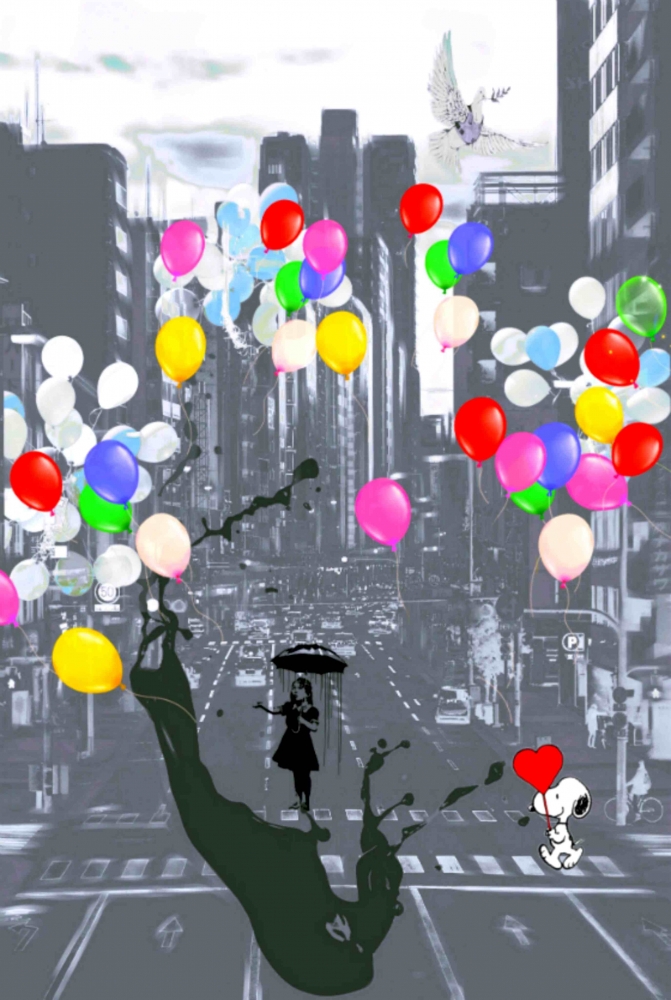 Bild 1 von If u have cry for love - Banksy Hommage  by Felix von Altersheim