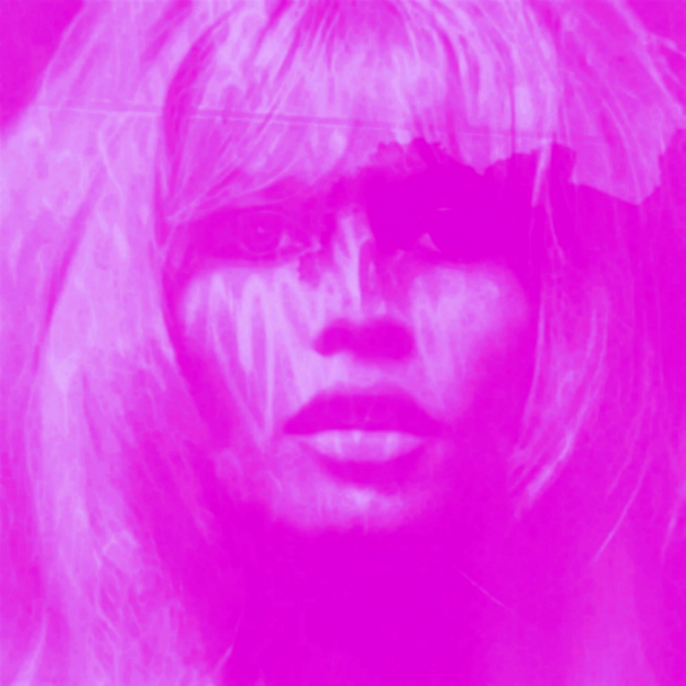 Bild 1 von Hommage Brigitte Bardot Neon Lila - 60x60 cm Besonderheit: 5 cm dicker Galeriekeilrahm