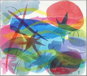 Bild 1 von WV-Nr: 2013-06 ''Meerestiere'' 2013, 70 x 80 cm, Acryl auf Leinwand