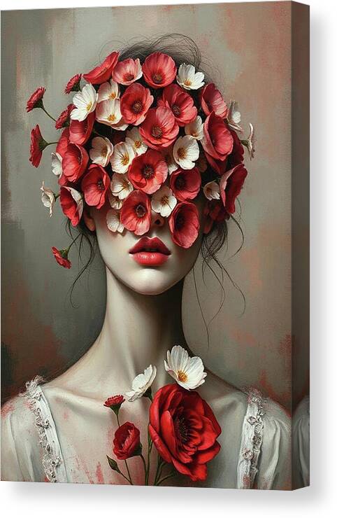 Bild 1 von Abstrakte Weibliche Portrait - Farbe Rot Flora 04