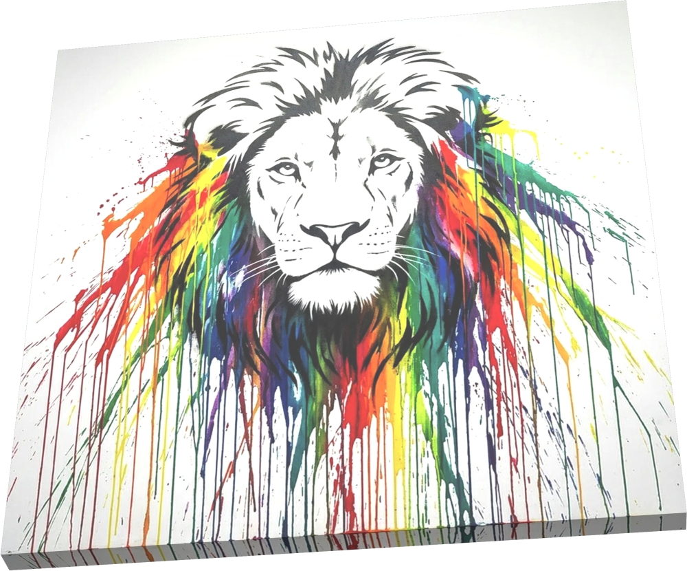 Bild 1 von König der Tiere - Löwe Splash Street Art Style 1 x verfügbar