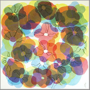 Bild 1 von WV-Nr: 2015-11''Flores'' 2015, 60 x 60 cm, Acryl auf Leinwand