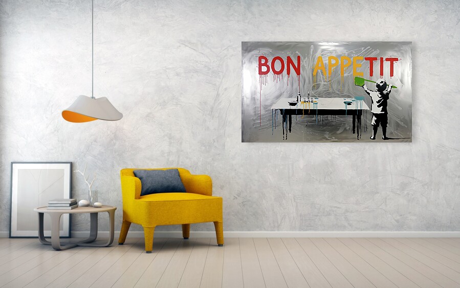 Bild 1 von Bon Appetit - Banksy Hommage Silber Edition by Felix von Altersheim