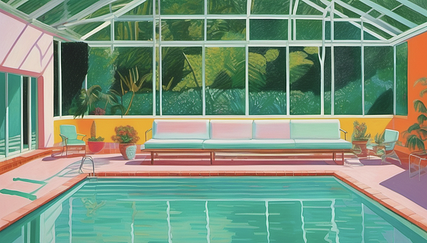 Bild 1 von XXL Leinwände bis 180x100 cm - Glas Pool Bauhaus 01 - Team W 32