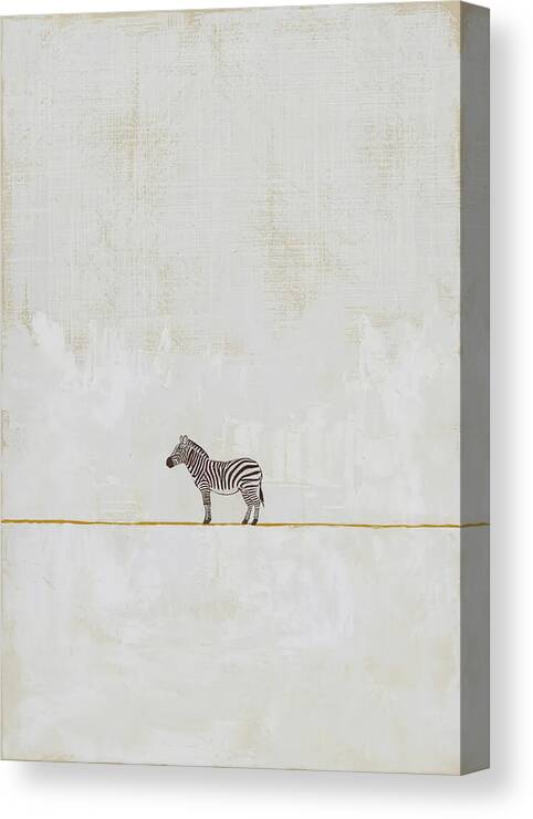 Bild 1 von Minimalismus Abstrakt einsamer winziger Zebra creme beige - Edition of 50
