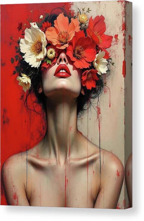 Bild 1 von Abstrakte Weibliche Portrait - Farbe Rot Flora 01