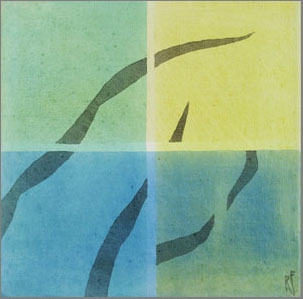 Bild 1 von WV-Nr: 2008-21 ''Flügelspitz'' 2021, 30 x 30 cm, Acryl auf Leinwand