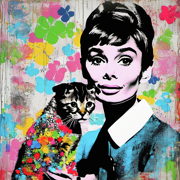 Bild 1 von Hommage an Audrey Hepburn  - Flora - Hauskatze -  by Felix von Altersheim