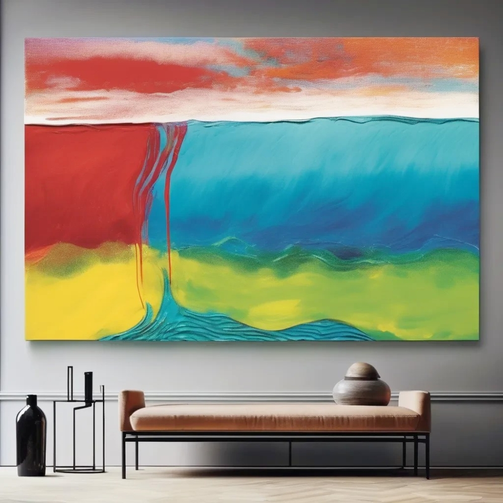 Bild 1 von Einzelstück! Abstrakt Splash J64 XXL Format 160x110 cm 5 cm Galeriekeilrahmen