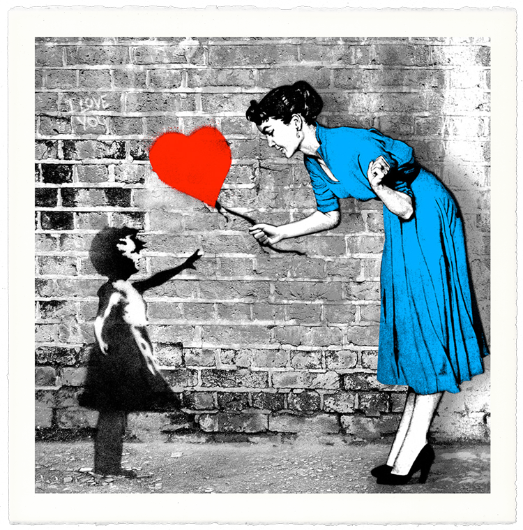 Bild 1 von Art-  with Love präsentiert - Motherdays Blue Editon 2023  by Mr. Brainwash - Siebdruck