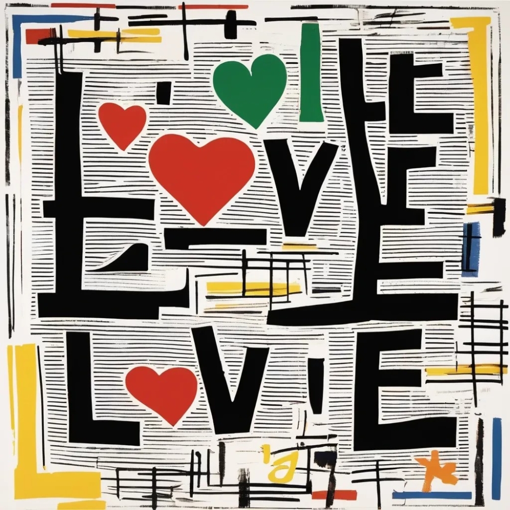 Bild 1 von Typografie Love Neon Expressionismus Feb 04 by ABC Artist