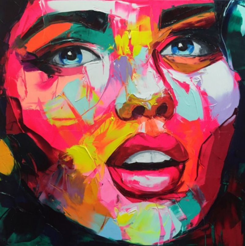 Bild 1 von NIELLY, FRANCOISE. (*1960) -"Ida ", 2020, Sublimation Offsetdruck auf Leinwand.