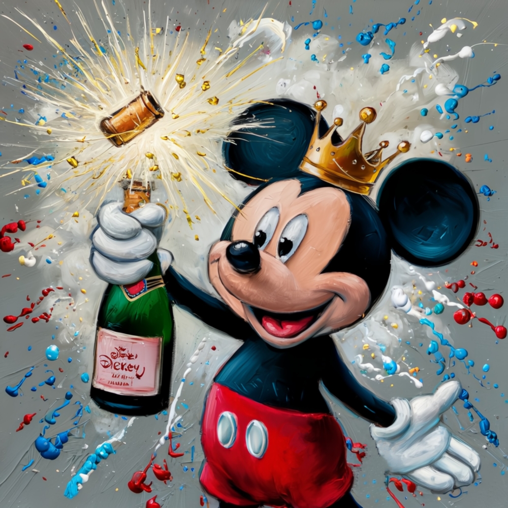 Bild 1 von Hommage Mickey Mouse Happy Year King 90 cm x 90 cm Leinwand