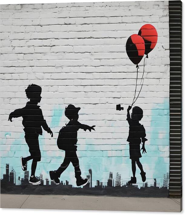 Bild 1 von Urban Life Kids Stencil Graffiti Stree Art -  Fotografie by Paffy