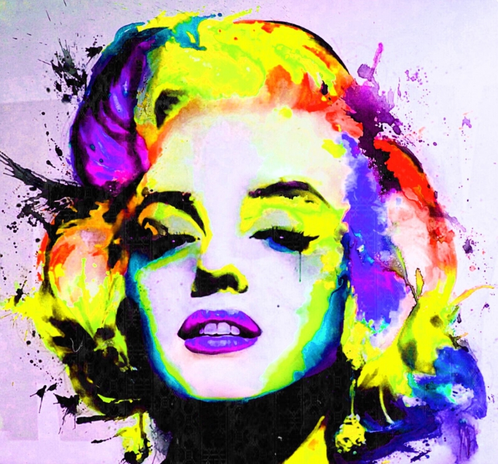 Bild 1 von Motiv Marilyn Monroe Filmcut Part 2 Neon Gelb Lila by Felix von Altersheim