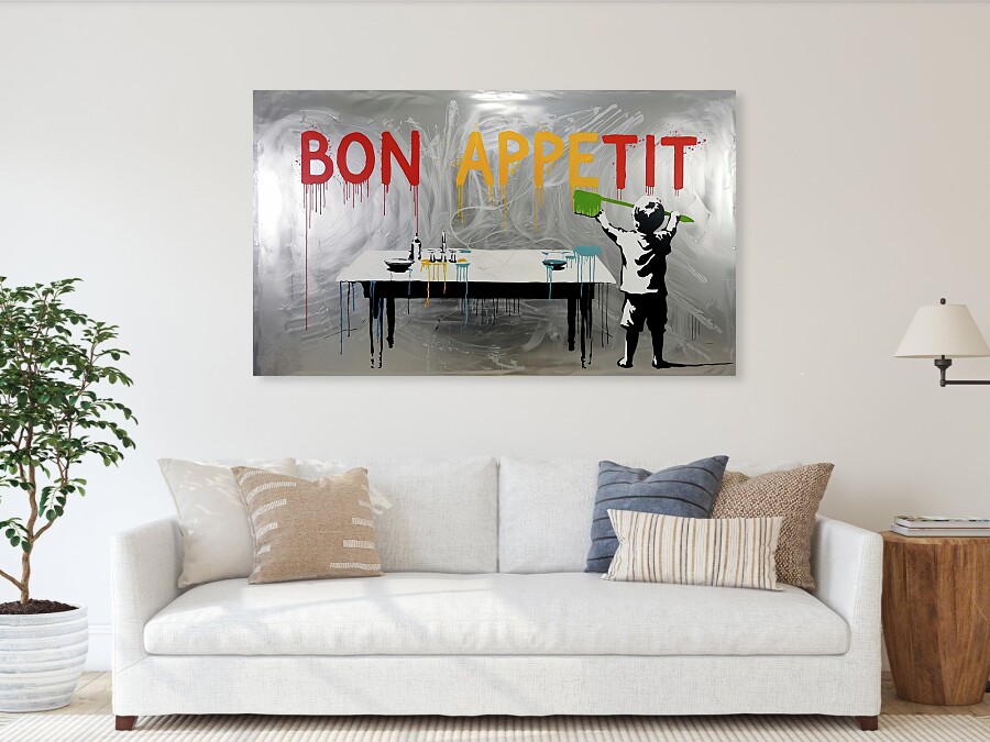 Bild 1 von Bon Appetit - Banksy Hommage Silber Edition by Felix von Altersheim