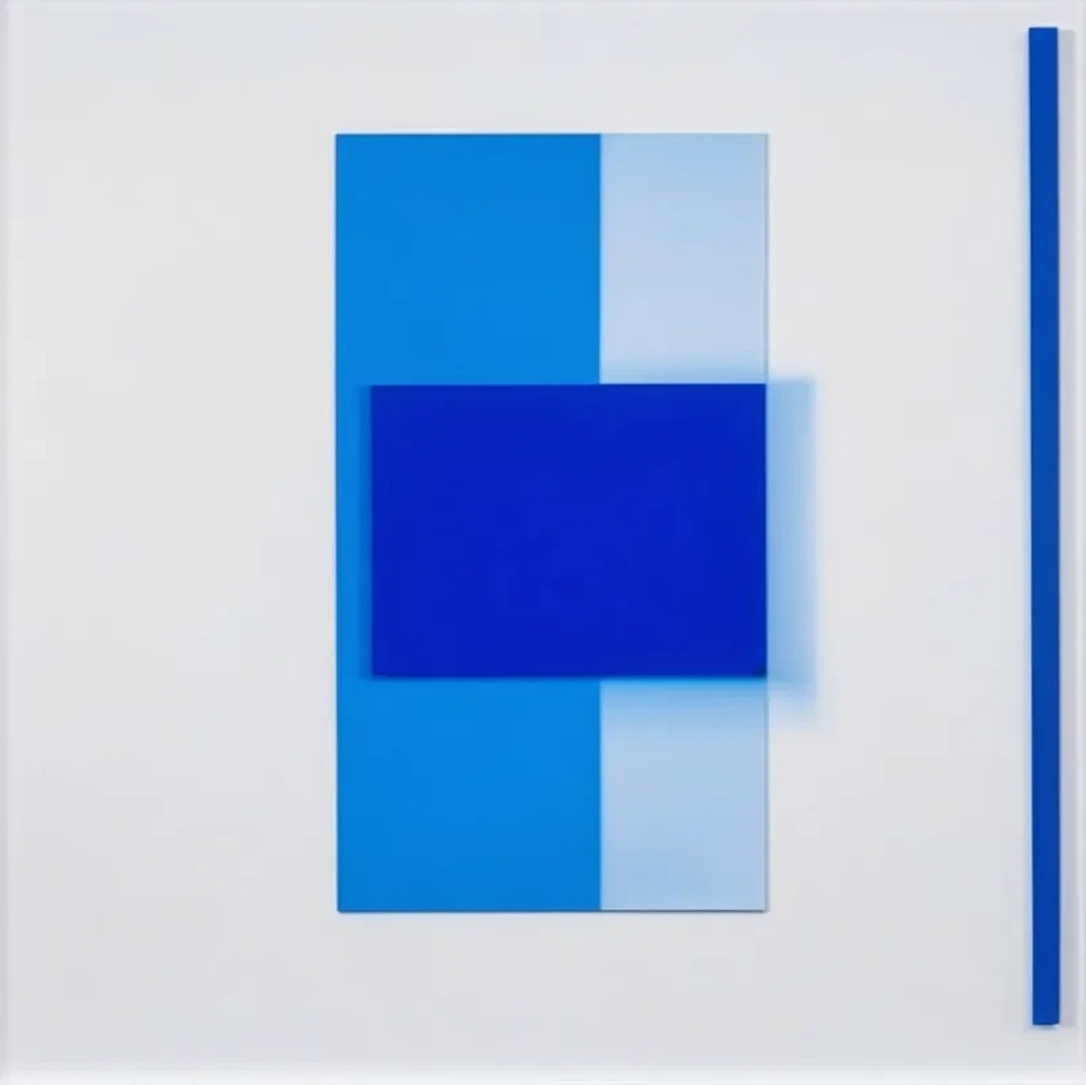 Bild 1 von Geometrie-  Bauhaus - Abstrakt - M64  / (Größe) 90x90 cm 2 cm Leinwand gespiegelt