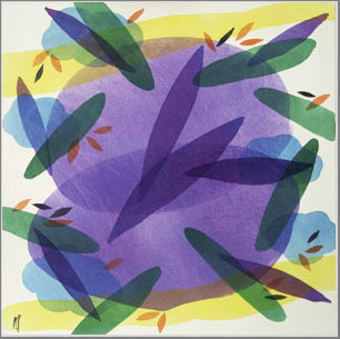 Bild 1 von WV-Nr: 2018-03''Blüttenblätter'' 2018, 60 x 60 cm, Acryl auf Leinwand