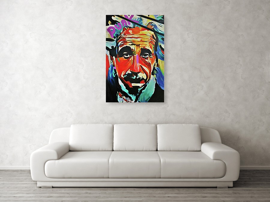 Bild 1 von Motiv Albert Einsten Punk  - Blue Hair - Felix von Altersheim